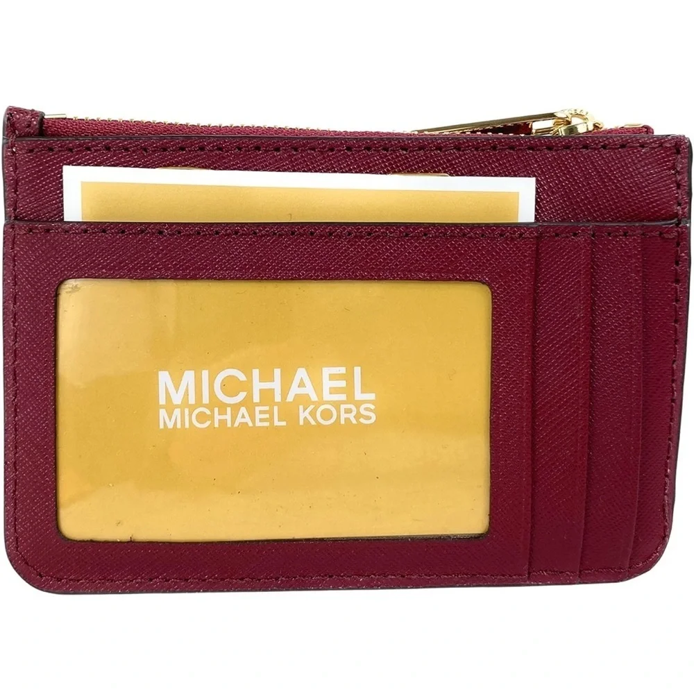 Michael Kors Jet Set Travel Burgundy Card Holder